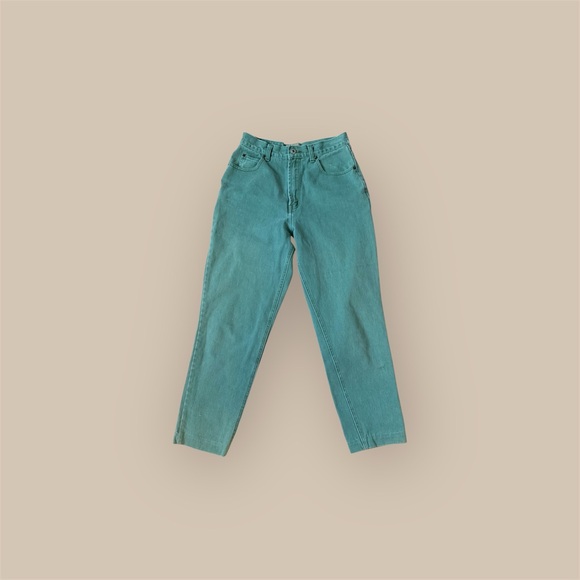 Vintage Chamonix green High-Waisted Jeans - Picture 1 of 9